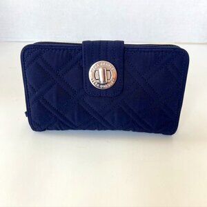 Vera Bradley Navy Quilted Clutch